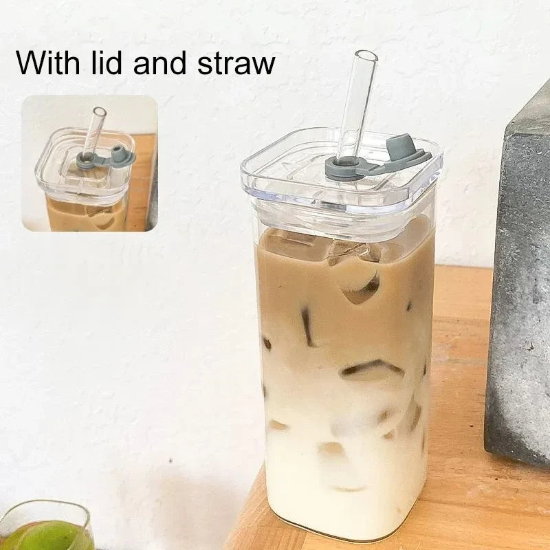 Square Heat Resistant Glass Coffee Cup