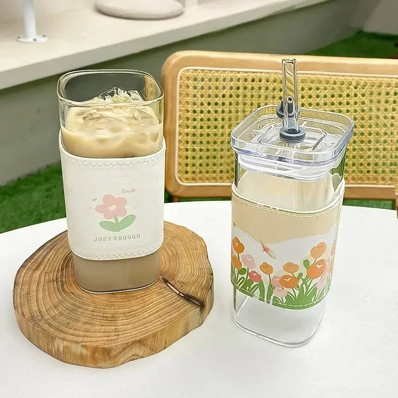 Square Heat Resistant Glass Coffee Cup