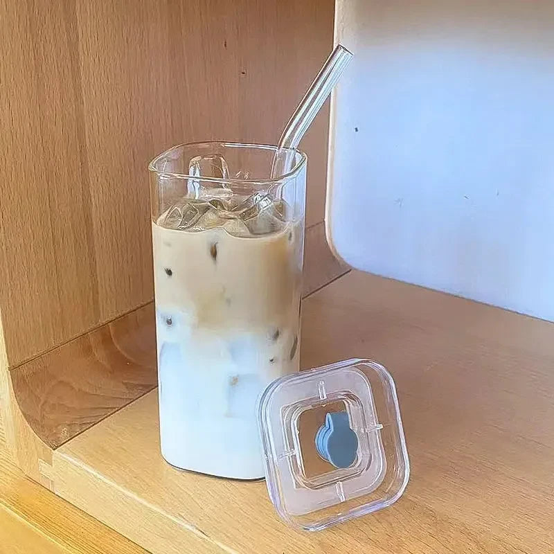 Square Heat Resistant Glass Coffee Cup