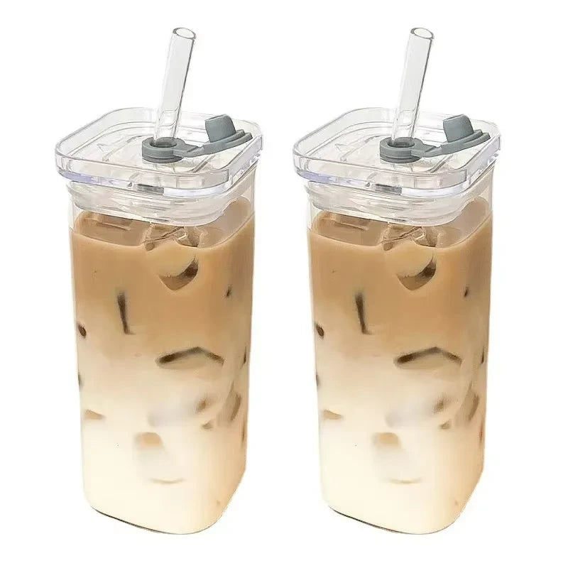 Square Heat Resistant Glass Coffee Cup
