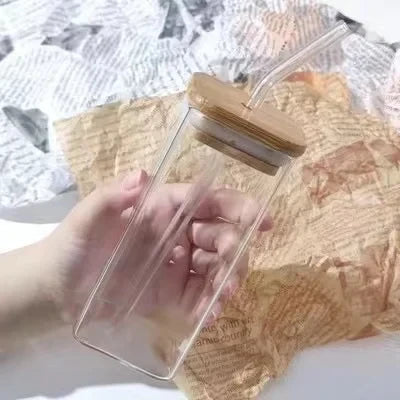 Square Heat Resistant Glass Coffee Cup