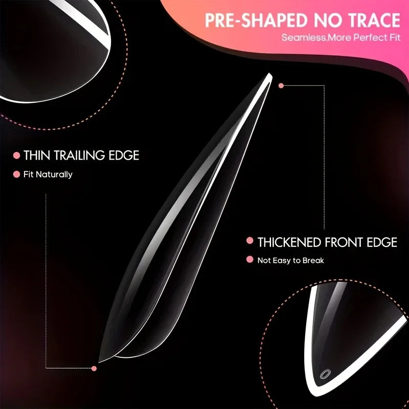 Transparent Soft Full Cover Press-On Nails