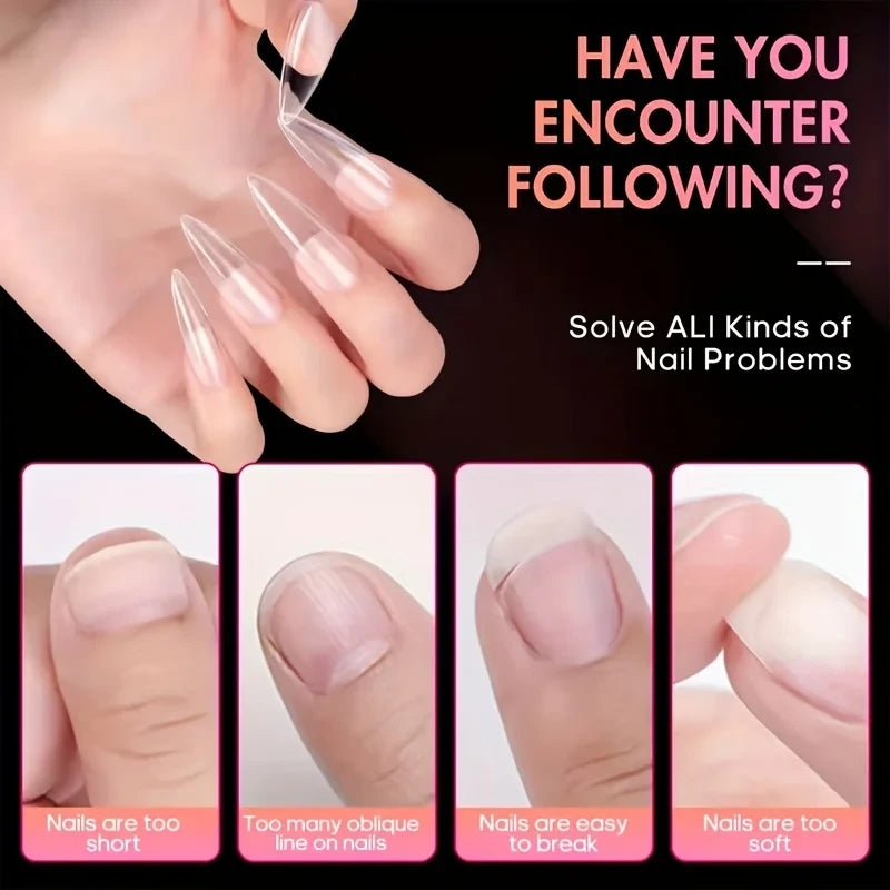 Transparent Soft Full Cover Press-On Nails