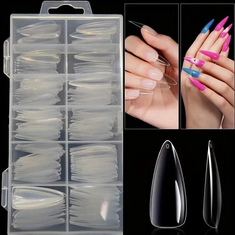 Transparent Soft Full Cover Press-On Nails