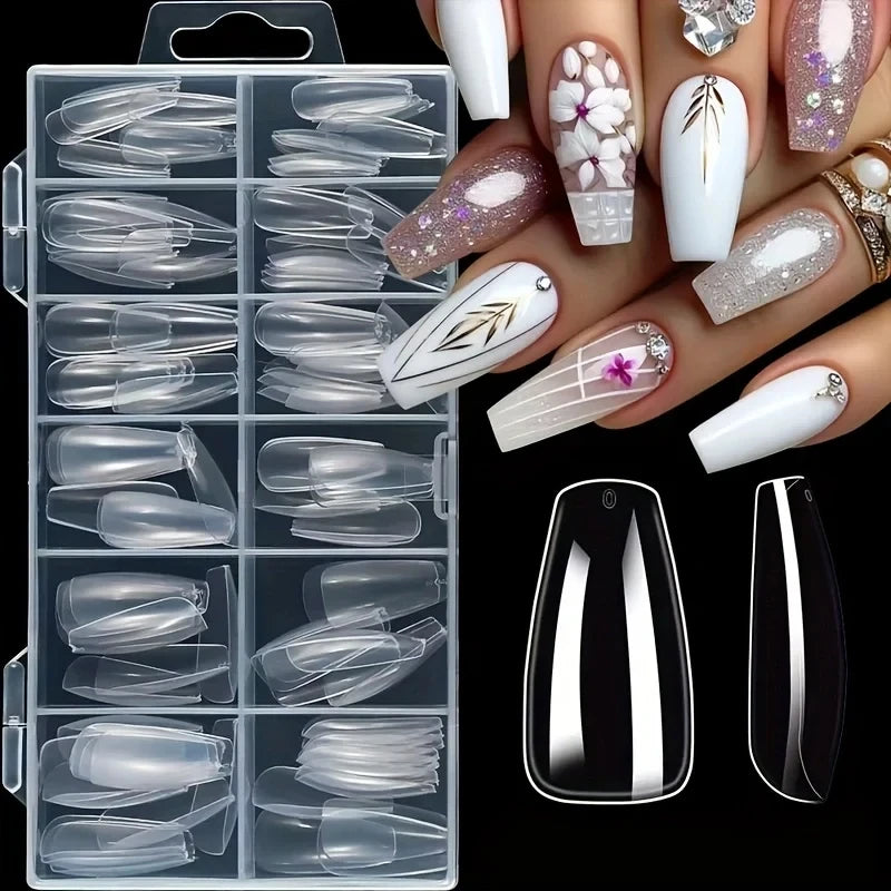 Transparent Soft Full Cover Press-On Nails