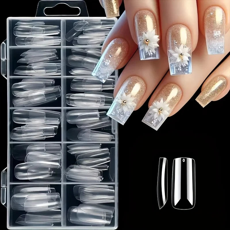 Transparent Soft Full Cover Press-On Nails