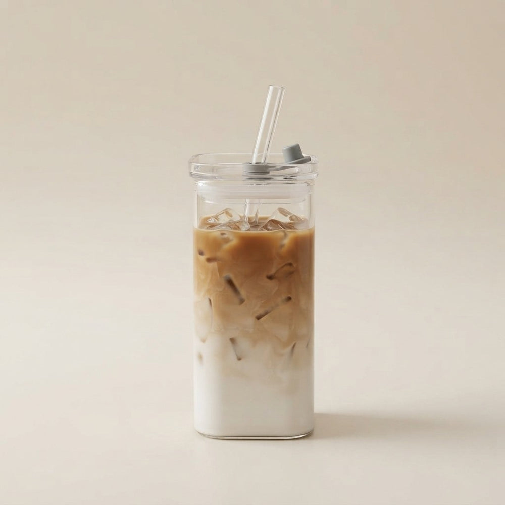 Square Heat Resistant Glass Coffee Cup